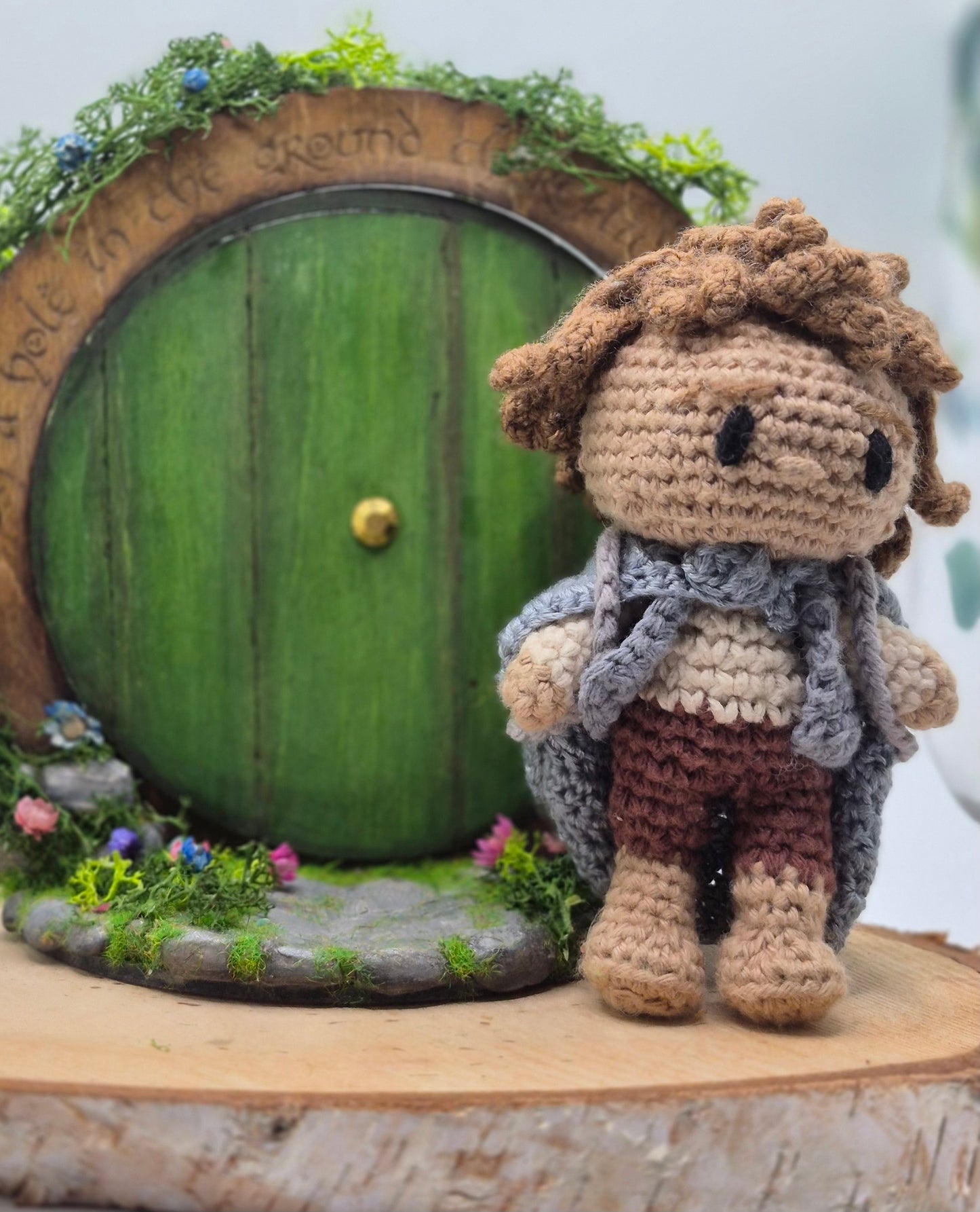 Amigurumi Hobbit Fait Main Crochet Porte Ronde Tolkien